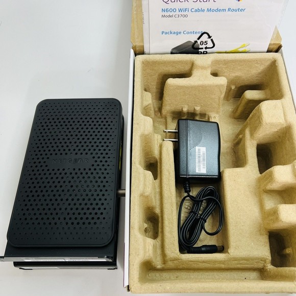 Netgear N600 WiFi Cable Modem Router C3700 802.11n Dual Band Gigabit New - Picture 6 of 8